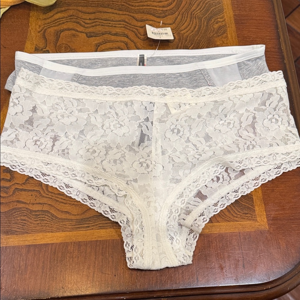 Anthropologie (2) Lace & Cotton Panties